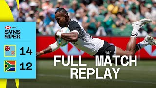 Fiji steal it from South Africa  Fiji v South Africa  Full Match Replay  Perth HSBC SVNS [upl. by Biggs]