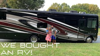 Buying Our First RV  Purchasing Our Class A Motorhome for Full Time Living  Adventurtunity Family [upl. by Egidius]