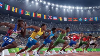 Thrilling 100m Sprint Showdown at the 2024 Paris Olympics [upl. by Pals]