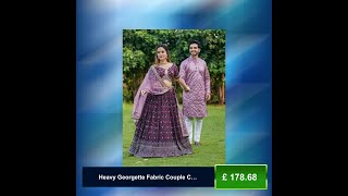 Heavy Georgette Fabric Couple Combo Lehenga Choli Collection [upl. by Bravar]