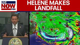 BREAKING Hurricane Helene makes landfall in Florida as major category 4 storm  LiveNOW from FOX [upl. by Ailana]