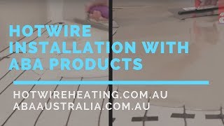 Hotwire Under Floor Heating Installation Video with ABA Products for Tilers [upl. by Jarlathus]