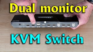 Connect 2 PCs to 2 monitors with TESmart dual monitor KVM switch [upl. by Nnyltiac]