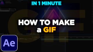 How to Make a GIF in After Effects  How to Export a GIF from After Effects [upl. by Surat]