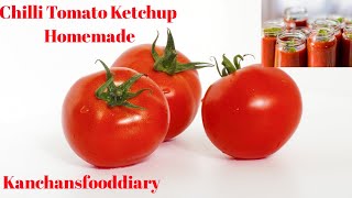 Tomato Ketchup  Sauce Homemade Sweet amp Spicy KanchansFoodDiary [upl. by Evangelia]