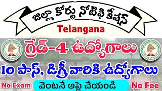 TG District Court Notification 2024 Telangana District Court notification 2024 TG District jobs [upl. by Waldman]