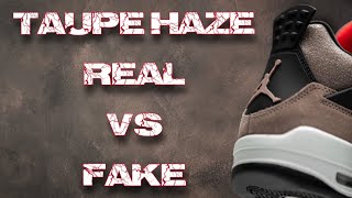 REAL vs FAKE ‘TAUPE HAZE’ JORDAN 4 [upl. by Yeslah966]