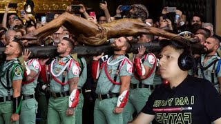 🇲🇽 Mexicano reacciona a Legionarios cantando el novio de la muerte en Málaga  España 🇪🇸 [upl. by Catrina]