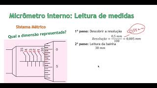 Leitura de medidas em micrômetro interno no sistema métrico [upl. by Akimat]