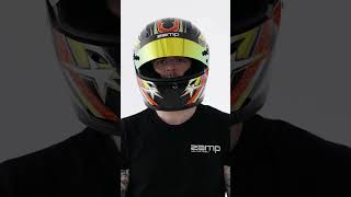 ZR72 BLACKREDORANGE  FIA amp SNELL APPROVED HELMET [upl. by Namrehs]