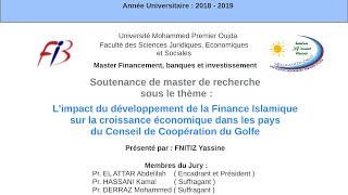 Master Financement Banques et Investissement l Soutenance de fin d’études l Yassine FNITIZ [upl. by Idroj]