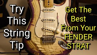 Lets Talk Strings And Try This Tip To Make A Strat Play Better stratocaster [upl. by Faruq507]