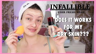 LOREAL INFALLIBLE 24H FRESH WEAR FOUNDATION  FIRST IMPRESSIONS [upl. by Arri]