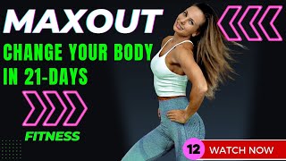 PILATES HIIT Workout with Weights LowImpact HIIT Pilates Abs and Yoga  21Day MAXOUT Challenge [upl. by Abihsat]