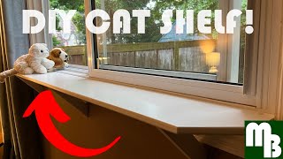 Cheap amp Easy DIY Cat Pet Shelf Catification Catify Budget Ideas No Damage Renter Friendly Options [upl. by Anihpesoj]