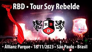 RBD Soy Rebelde Tour • São Paulo • Brasil • 18112023 • Allianz Parque Show completo  sem Anahí [upl. by Notirb158]