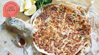 Evde Lahmacun Nasıl Yapılır   Lahmacun Tarifi  İdil Yazar  Turkish Lahmacun Recipe [upl. by Blanka]