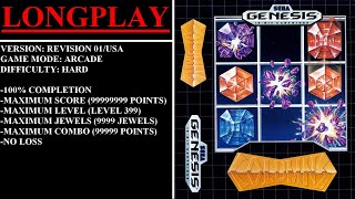 Columns Rev 01USA Sega Genesis  Longplay  Arcade Mode  Hard Difficulty  Maximum Score [upl. by Luigino]