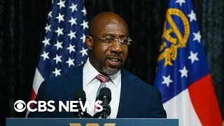 CBS News projects Democratic Sen Raphael Warnock wins Georgia Senate runoff [upl. by Odnanref]