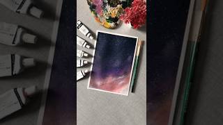 Easy Acrylic Sky Painting Tutorial 🎨✨ simple and easy painting for beginners art paitning [upl. by Friend]