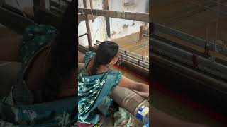 Making of Maheshwari Silk Saris in Maheshwar near Indore in India [upl. by Ariaic]