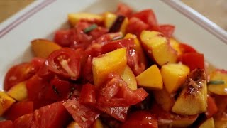 Chef Ian Knauer Recipe – Marmande Tomato and Peach Salad [upl. by Chaddie28]