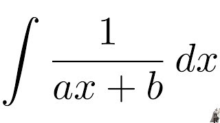 Integral 1ax  b with u substitution [upl. by Brenk]