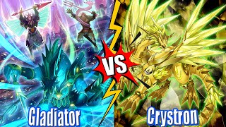 Gladiator vs Crystron amp Tenpai vs Gladiator  Newdeck DB YuGiOh 2024 [upl. by Ahseirej]