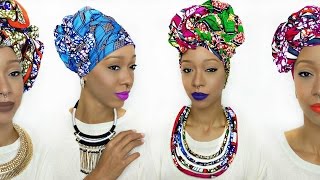 Head Wrap Tutorial  5 Different Ankara Styles [upl. by Ned79]