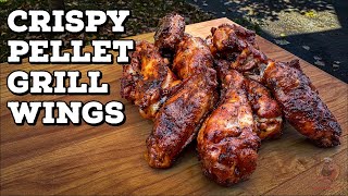 Smoked Chicken Wings  Crispy Smoked Chicken Wings On A Pellet Smoker [upl. by Negah716]