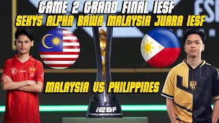 REACTION STREAMER❗️SEKYS ALPHA BAWA MALAYSIA JUARA IESF❗️MALAYSIA VS PHILIPPINES GAME 2 GRAND FINAL [upl. by Merideth]