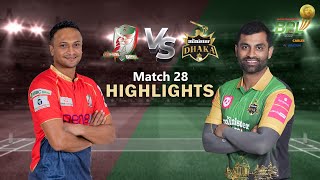 Fortune Barishal vs Minister Group Dhaka  28th Match  Highlights  Season 8  BBPL 2022 [upl. by Ariec744]