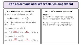 Omvorming percentage groeifactor [upl. by Mailli]