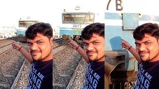 Shocking footage shows Indian man hit by train while posing for selfie [upl. by Arther]