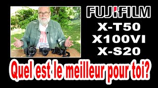 Comparatif Fujifilm XT50  X100VI  XS20 Lequel est le meilleur pour toi   EN FRANÇAIS [upl. by Atalaya267]