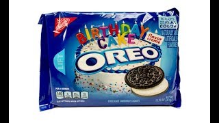 Birthday Cake Oreos Unwrapping [upl. by Annauqal]