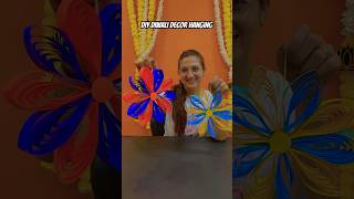 Diy Diwali Decor Paper Flower hanging diy diwali decoration papercraft shorts youtubeshorts [upl. by Aneerehs733]