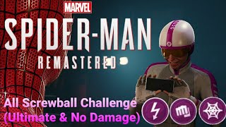 Marvels SpiderMan Remastered  The Heist  All Screwball Challenge Ultimate amp No Damage [upl. by Old]