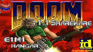 Doom 11 Shareware  E1M1 Hangar 100 DOSBox [upl. by Reteid]