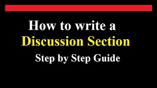 how to write a discussion section in a research paper  MEANING  step by step guide [upl. by Aihtyc824]