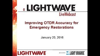 Improving OTDR Accuracy for Emergency Restorations [upl. by Alberta]