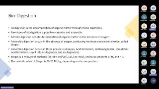 Webinar Series on Biomass Energy Systems  IISc Bangalore  Biochemical Conversion Part I [upl. by Cleopatra]