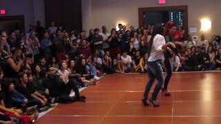 JORJET ALCOCER amp GRISELLE PONCE PACHANGA MINI DEMO HOUSTON SALSA CONGRESS [upl. by Ahseuqram]