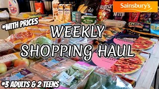 SAINSBURYS GROCERY HAUL  FAMILY OF 5 [upl. by Blondy]