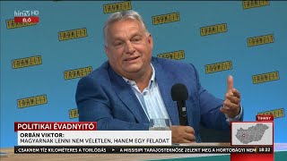 Őszi politikai szezonnyitó  Orbán Viktor a Tranziton  HÍR TV [upl. by Uyekawa]