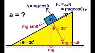 Physics  Mechanics The Inclined Plane 2 of 2 With Friction [upl. by Anyrb]