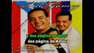 Tito Gomez Pagina de Amor Karaoke [upl. by Rhody590]