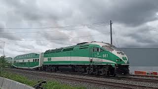 GO Train 661 Westbound Leaves Malton 133pm [upl. by Nilved]