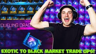 Trading Up ALL Of My EXOTICS To BLACK MARKETS  ROCKET LEAGUE FINALLY DID IT Blueprint Trade Ups [upl. by Nhabois]