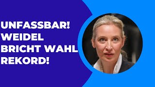 🚨WAHLSENSATION WEIDEL KNACKT ALTEN REKORD AfD VOR DER CDU IN UMFRAGEN🚨 [upl. by Derf]